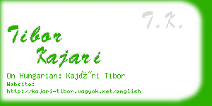 tibor kajari business card